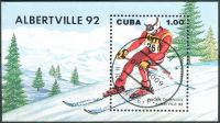 (1990) MiNr. 3371 - Block 119 - O - Kuba - Zimní olympijské hry 1992, Albertville
