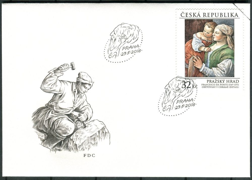 (2018) FDC 980 - Česká republika - specimen - Pražský hrad - Francesco da Ponte