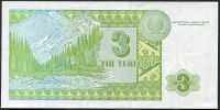 Kazachstán (P 8) - 3 TENGE (1993) - UNC