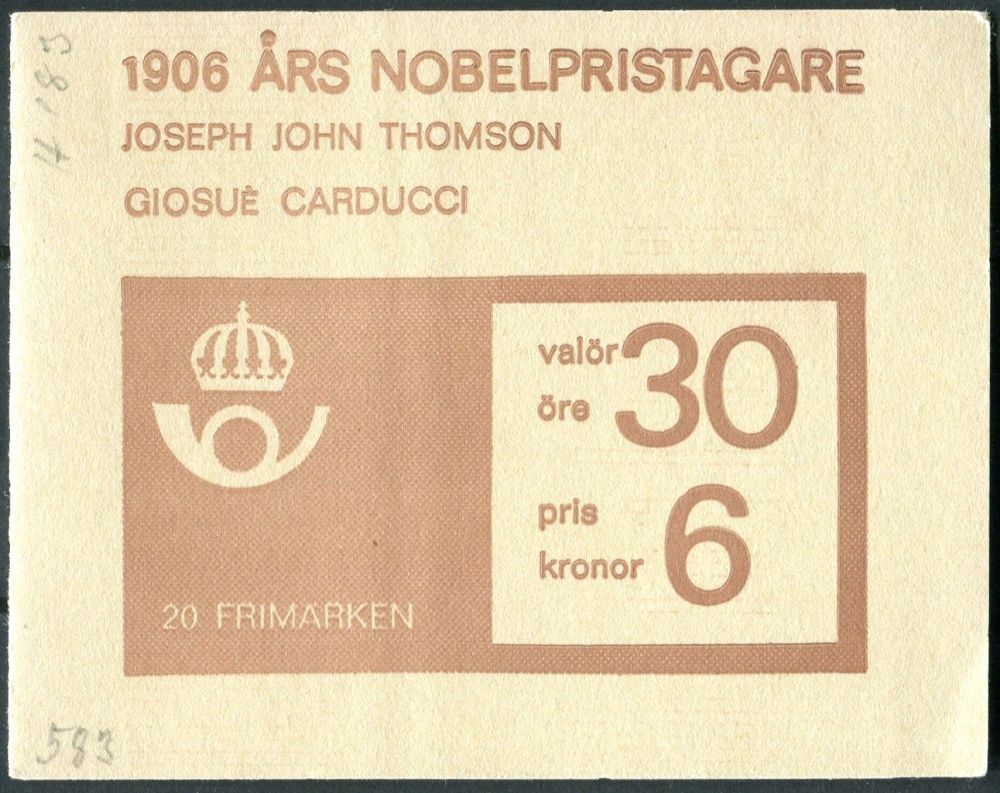 (1966) MiNr. 566 D ** - Švédsko - ZS - Nositel Nobelovy ceny roku 1906