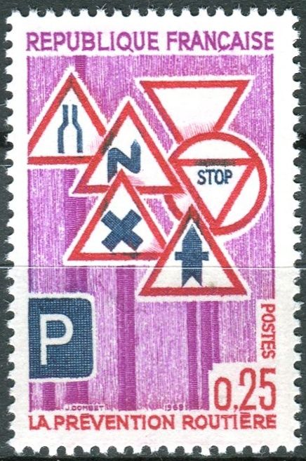 (1968) MiNr. 1615 ** - Francie - bezpečnost silničního provozu