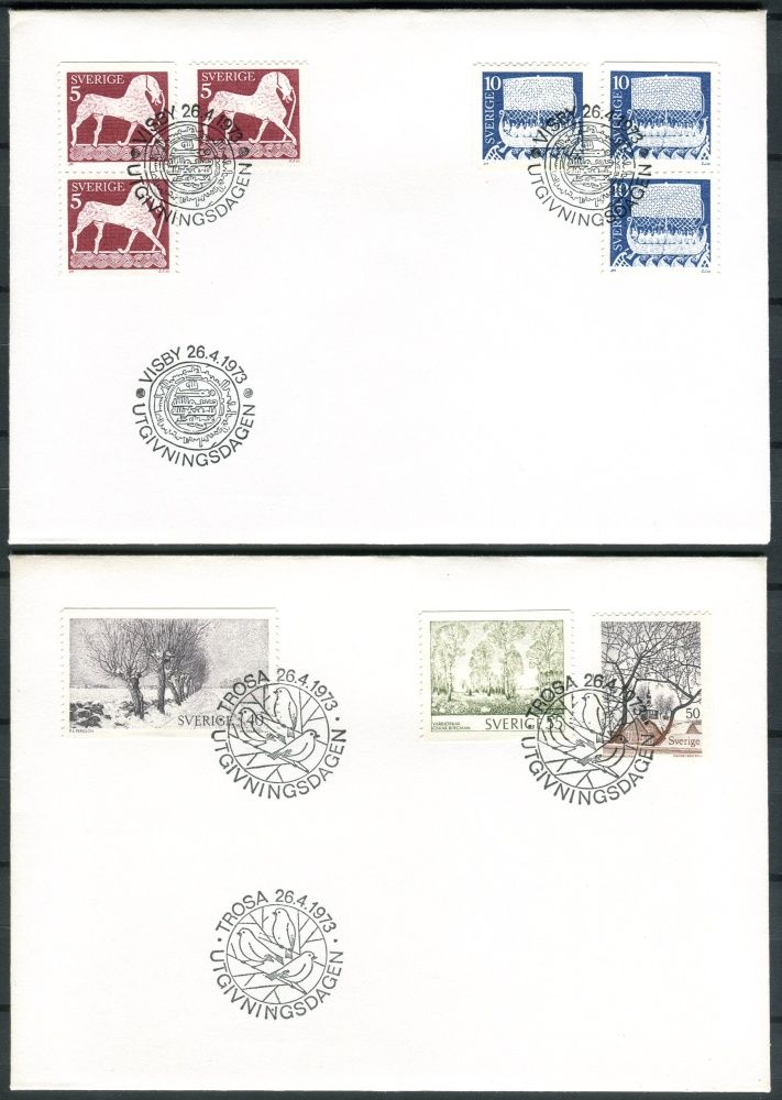 (1973) FDC 799 - 803 - Švédsko - Kámen a krajina