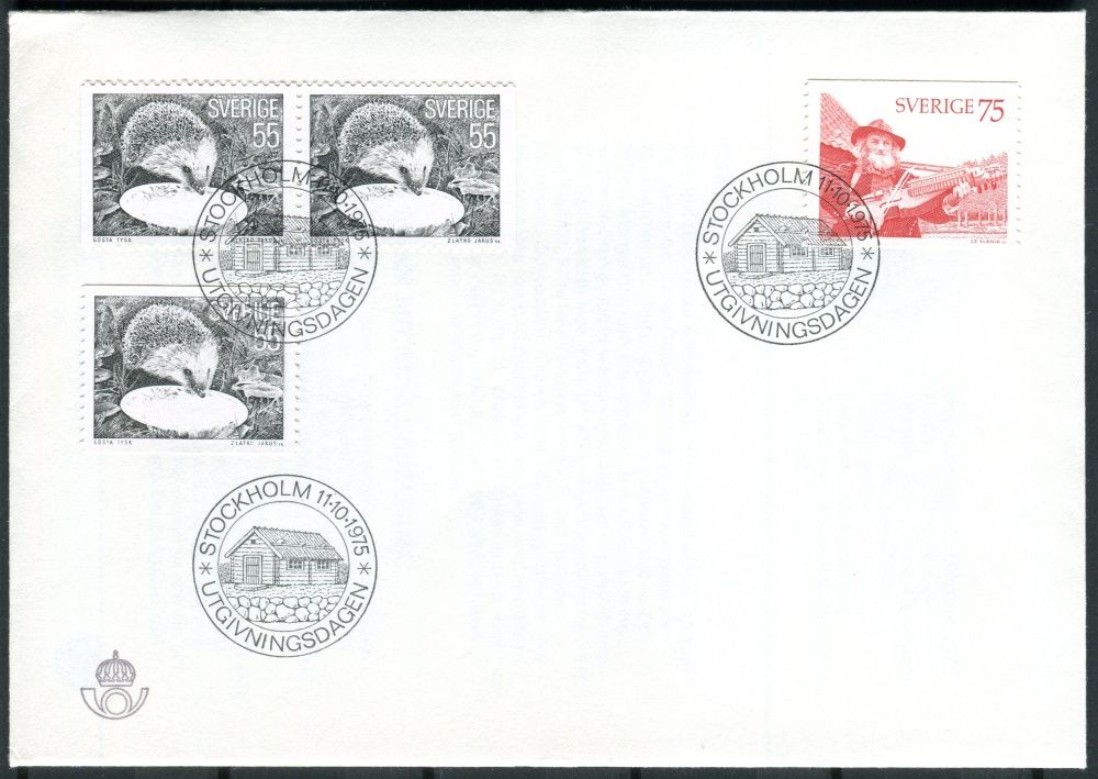 (1975) FDC 923 - 924 - Švédsko - Příroda a umění