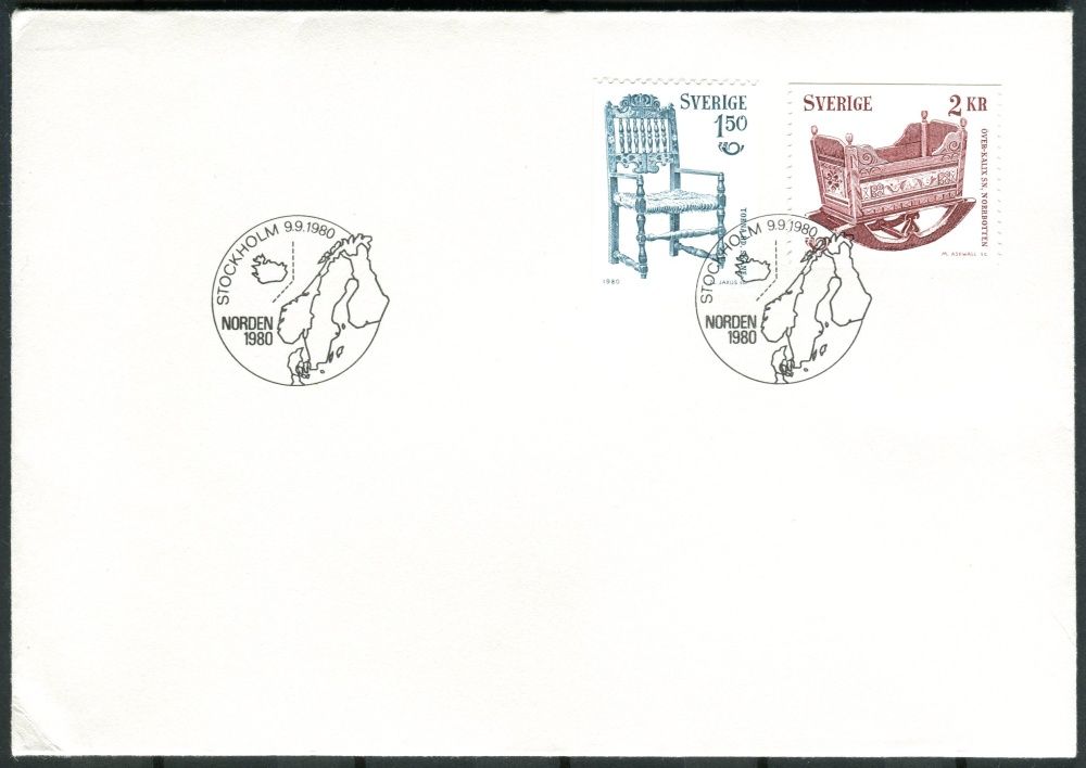 (1980) FDC 1115 - 1116 - Švédsko - SEVER: řemeslné zpracování