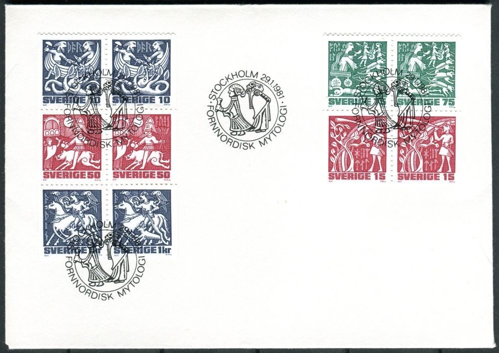 (1981) FDC 1135 - 1139 - Švédsko - Severská mytologie