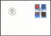 (1982) FDC 1189 - 1192 - Švédsko - provinční znak (II)