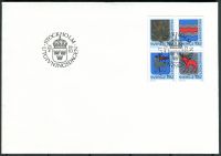 (1983) FDC 1233 - 1236 - Švédsko - provinční znak (III)