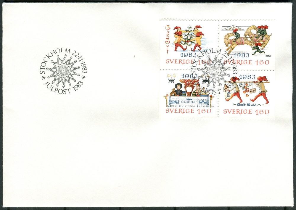 (1983) FDC 1258 - 1261 - Švédsko - Vánoce