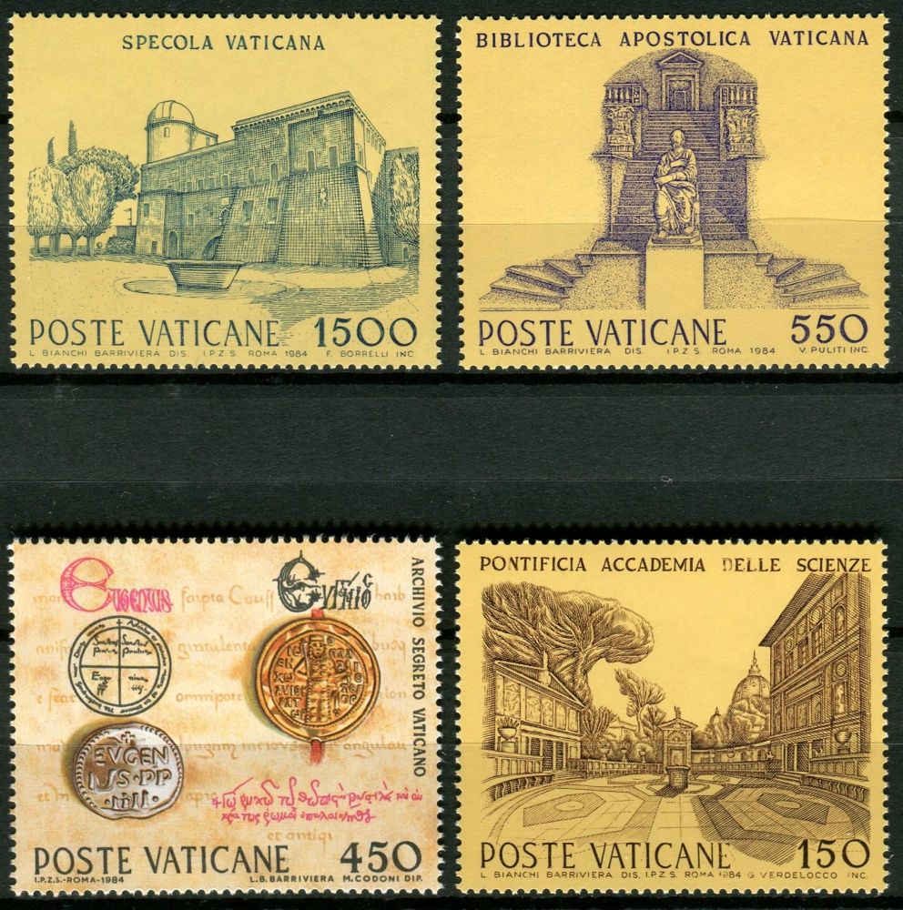 (1984) MiNr. 848 - 851 ** - Vatikán - Kulturní a vědecké instituce Svatého stolce