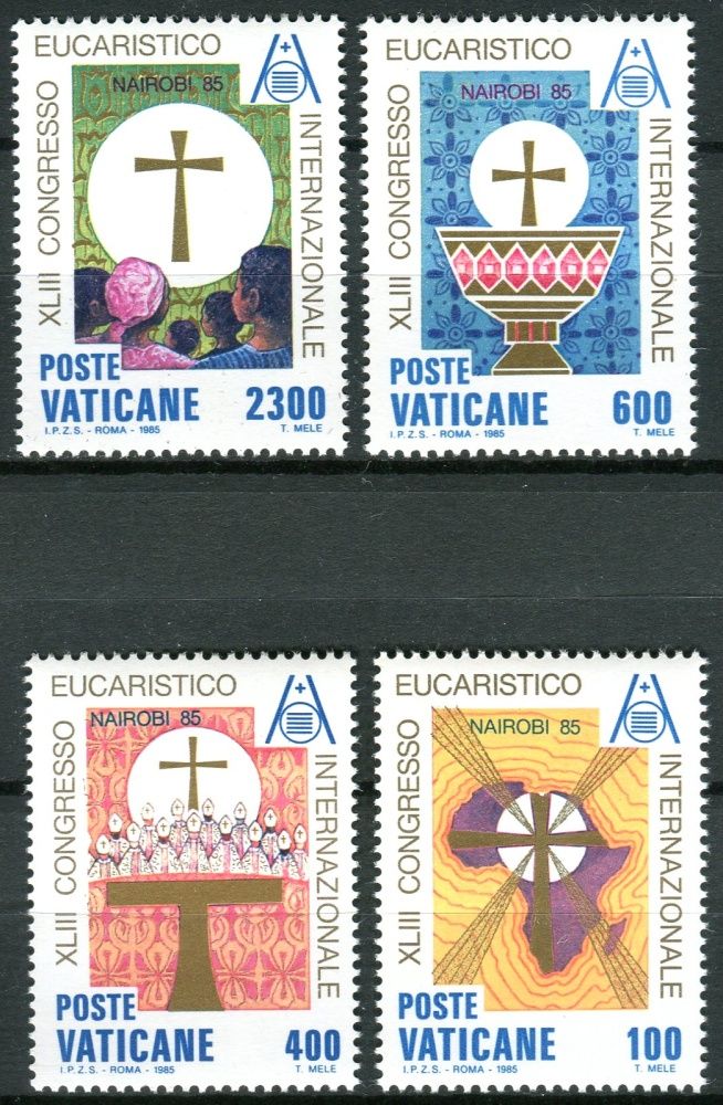 (1985) MiNr. 876 - 879 ** - Vatikán - Mezinárodní eucharistický kongres, Nairobi