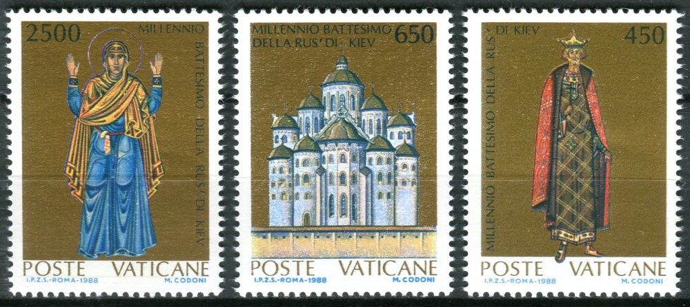 (1988) MiNr. 946 - 948 ** - Vatikán - 1000. výročí christianizace Kyjevského velkovévodství