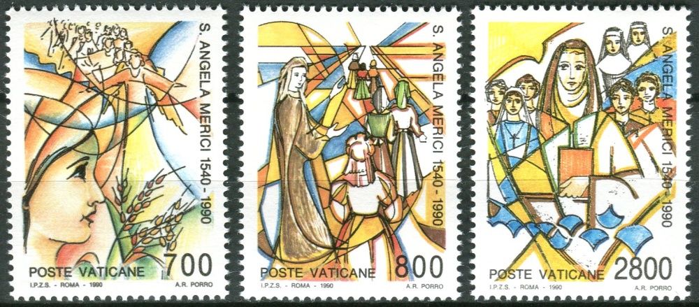 (1990) MiNr. 996 - 998 ** - Vatikán - 450. výročí úmrtí sv. Angela Merici