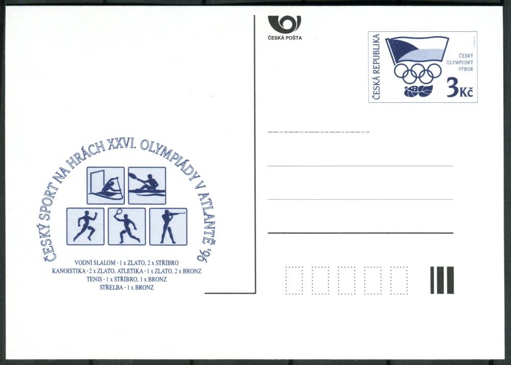 Česká pošta (1996) CDV 20 ** - ČR - XXVI. LOH v Atlantě