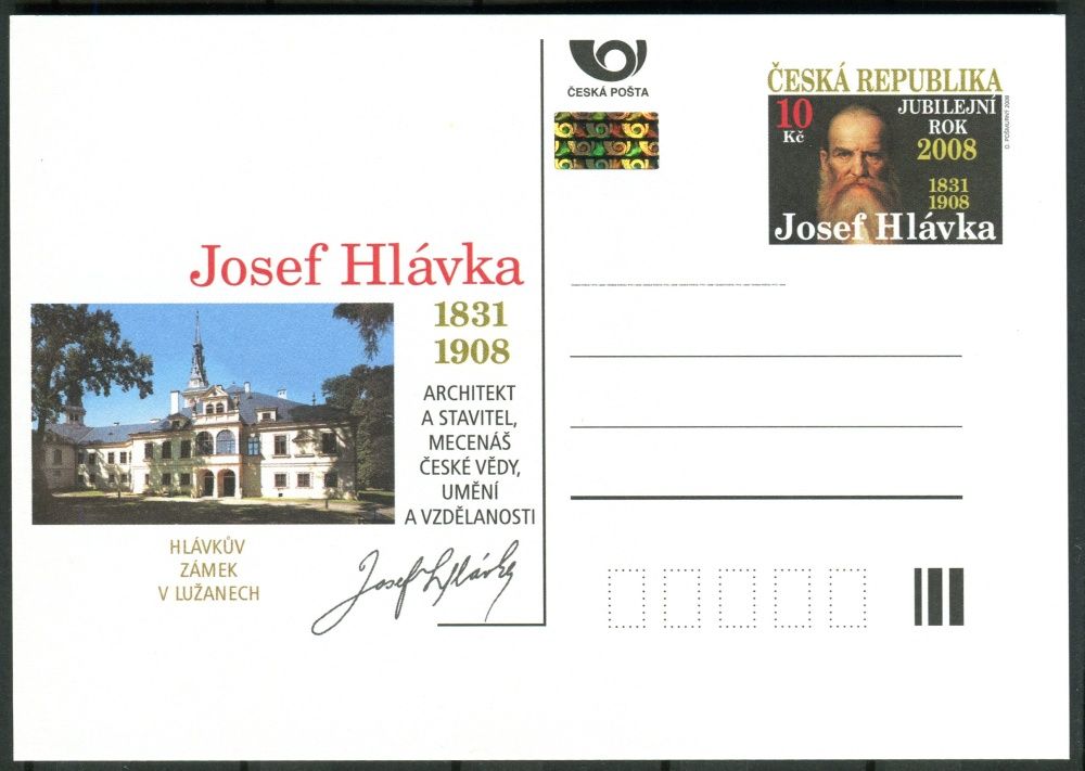 Česká pošta (2008) CDV 116 ** - Josef Hlávka