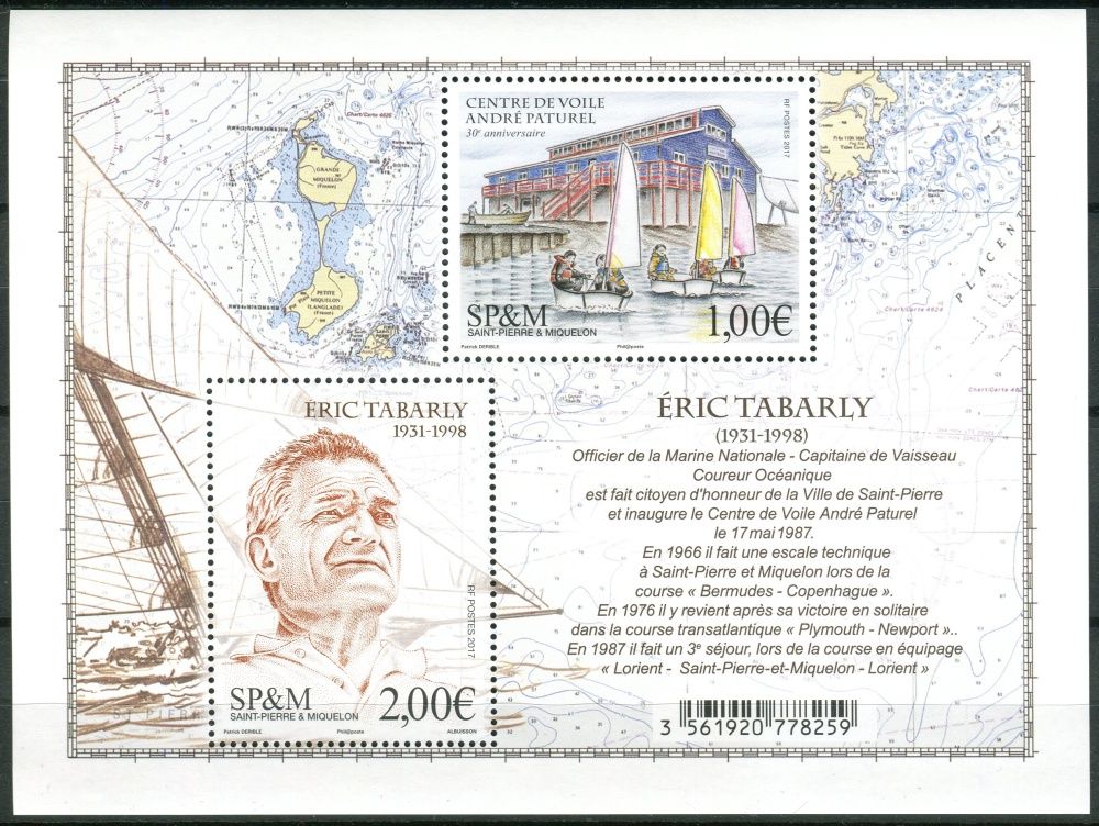 (2017) MiNr. 1285 - 1286 ** - Saint Pierre a Miquelon - BLOCK 31 - Eric Tabarly