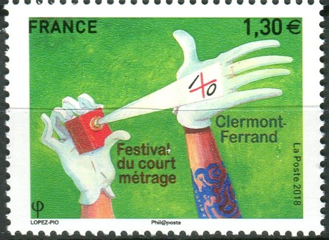 (2018) MiNr. 6956 ** - Francie - 40. festival krátkých filmů, Clermont-Ferrand