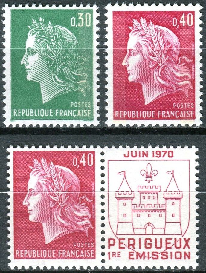 (1970) MiNr. 1649 IIy - 1650 Iy a x ** - Francie - Marianne