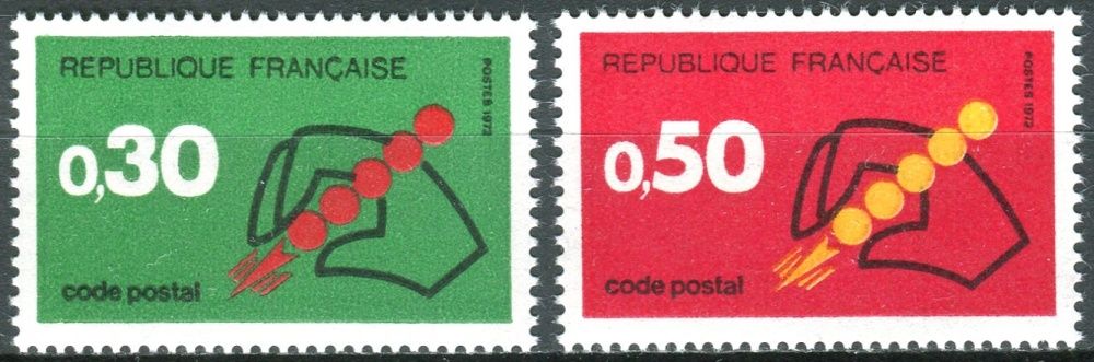 (1972) MiNr. 1795 - 1796 ** - Francie - Nová poštovní vyhláška