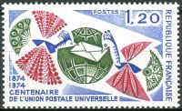 (1974) MiNr. 1887 ** - Francie - 100 let univerzální poštovní unie (UPU)