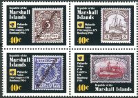 (1984) MiNr. 15 - 18 ** - Marshallovy ostrovy - 4-bl - Světový poštovní kongres, Hamburg