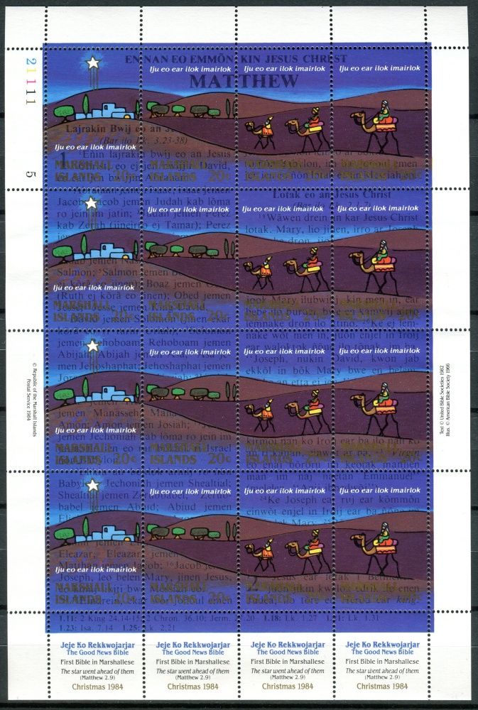 Marshall Islands (1984) MiNr. 23 - 26 ** - Marshallovy ostrovy - PL - Vánoce - Tři králové na cestě do Betléma