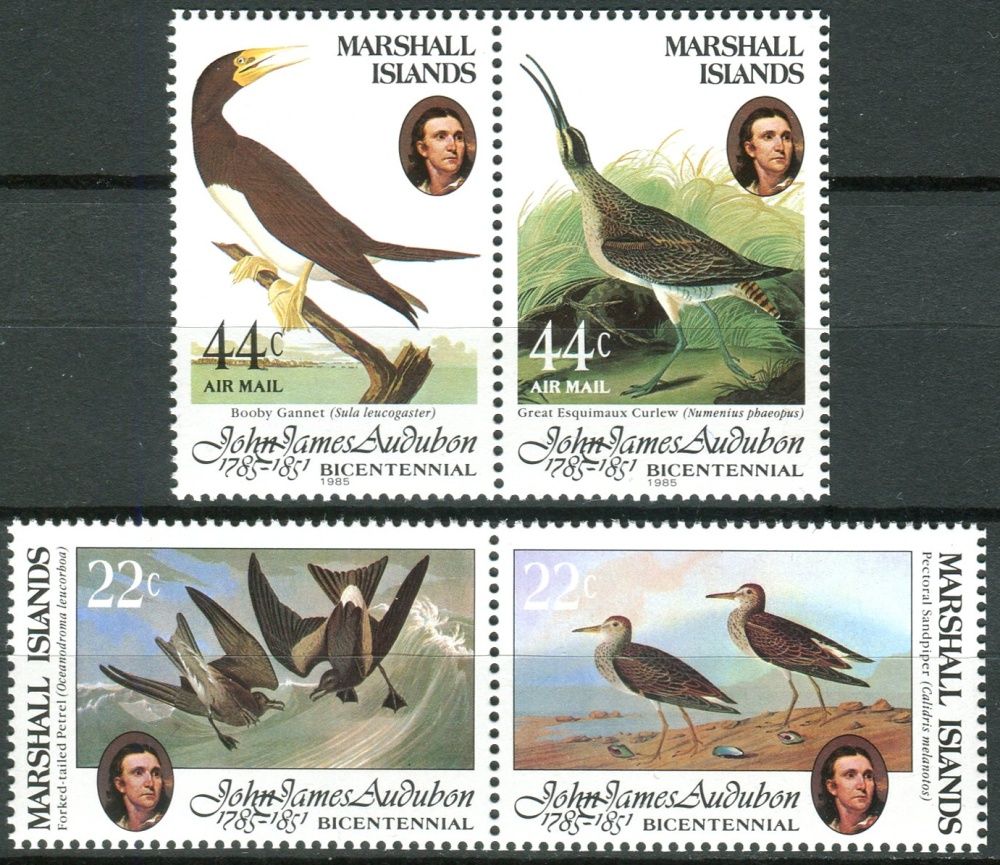 (1985) MiNr. 31 - 34 ** - Marshallovy ostrovy - 2-bl - 200. výročí narození Johna Audubona