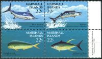 (1986) MiNr. 92 - 95 ** - Marshallovy ostrovy - 4-bl - Hlubinný rybolov: ryby
