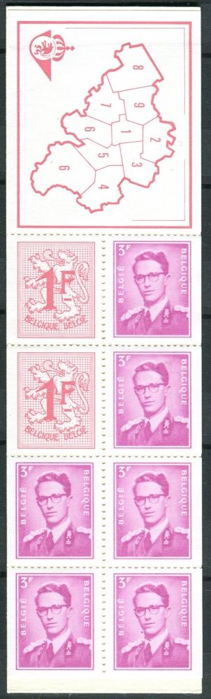 (1969) MiNr. 1541 - 1542 ** - Belgie - ZS - Heraldický lev a král Baudouin - Dl, Dr, El, He