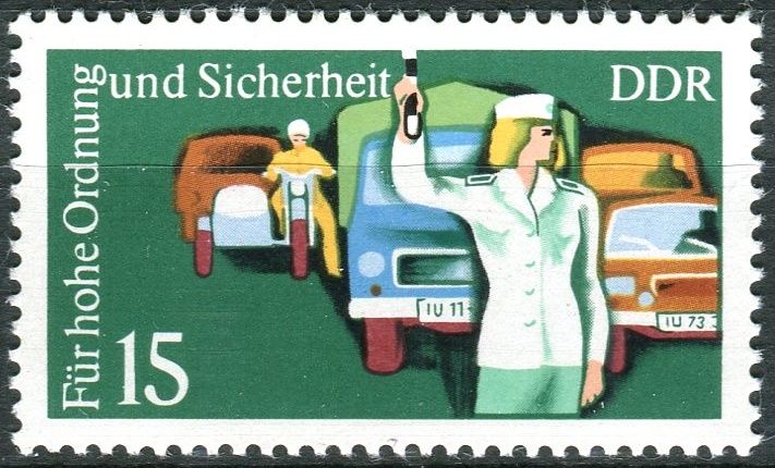 (1975) MiNr. 2079 ** - DDR - Bezpečnost silničního provozu (III) - řízení dopravy policistou
