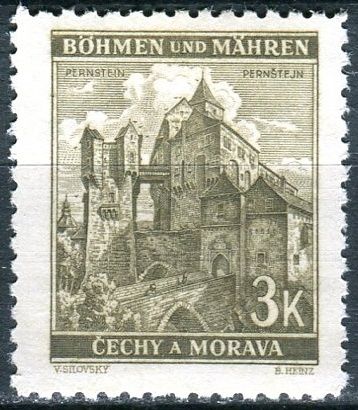 Protektorát Čechy a Morava (1941) č. 61 ** - B.u.M. - Krajiny, hrady a města - Pernštejn