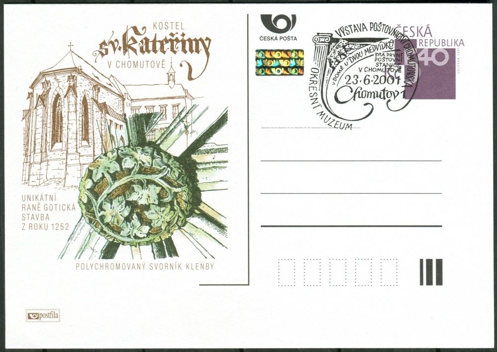 Česká pošta (2001) CDV 63 O - P 71 - Chomutov - razítko
