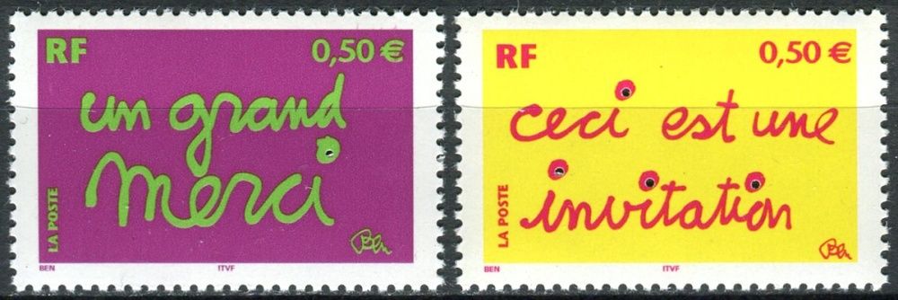 (2004) MiNr. 3780 - 3781 ** - Francie - Gratulační známka