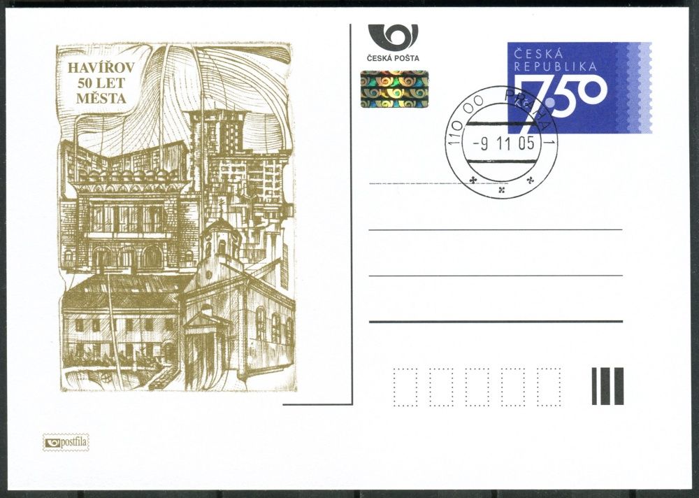 Česká pošta (2005) CDV 96 O - P 123 - Havířov - razítko