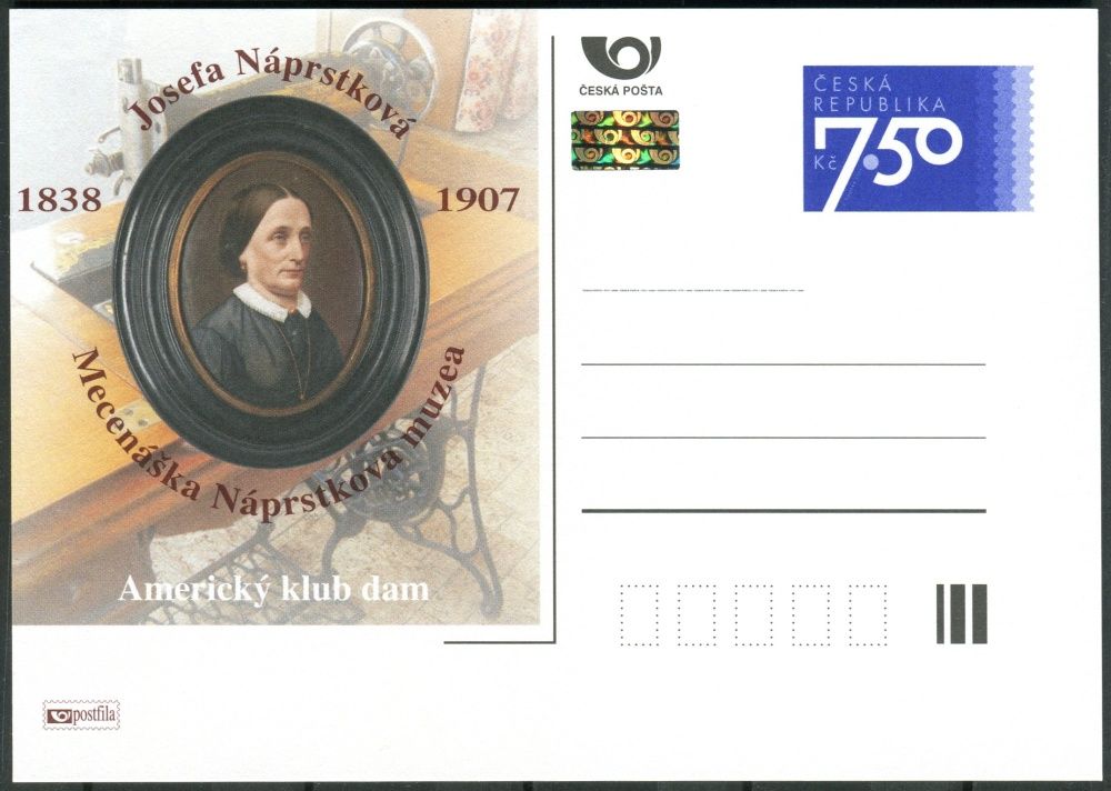 Česká pošta (2007) CDV 96 ** - P 139 - Josefa Náprstková
