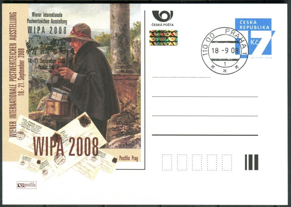 Česká pošta (2008) CDV 115 O - P 156 - WIPA - razítko
