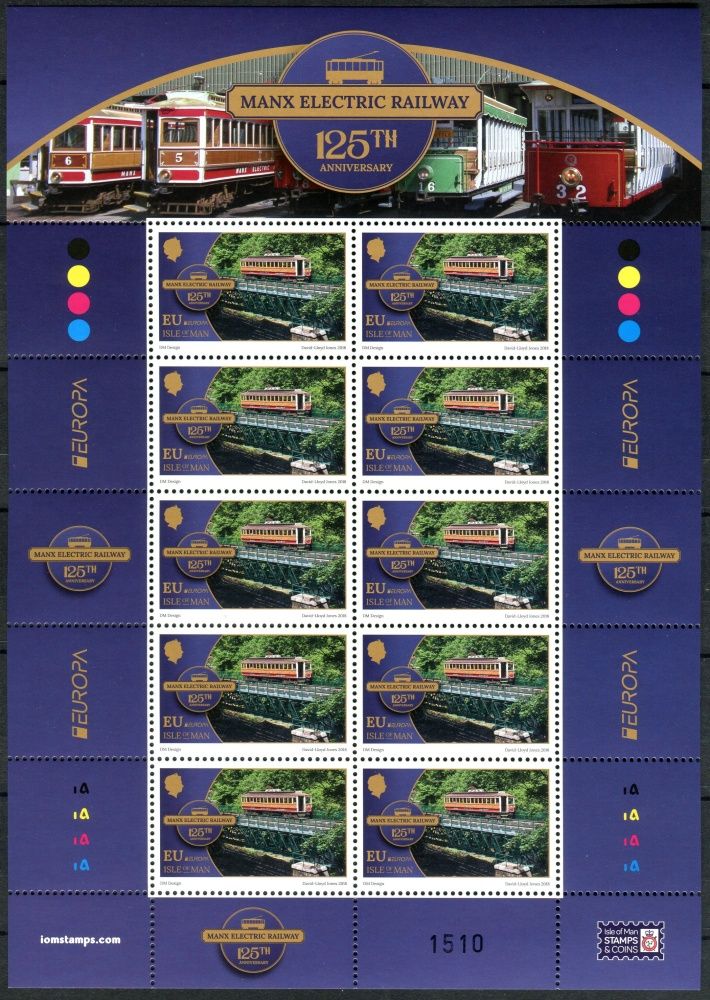 (2018) MiNr. 2399 ** - Isle of Man - PL - 125 let elektrická dráha na ostrově Man (I); Europa: mosty