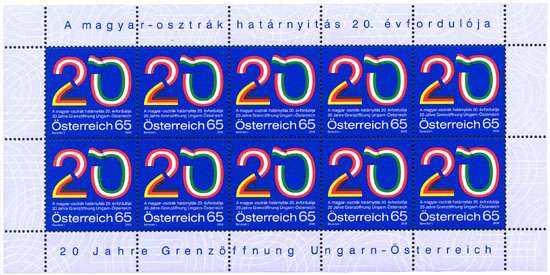 (2009) č. 2823 ** - Rakousko - PL - 20 roků otevřené hranice Maďarska - Rakouska