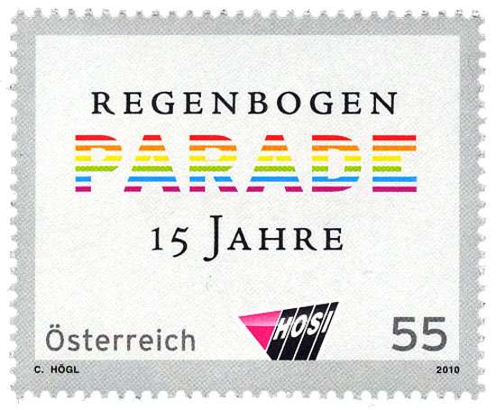 (2010) č. 2881 ** - Rakousko - 15 Jahre Regenbogenparade