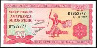 Burundi - (P27d)  20 Francs (2007) - UNC | DW série