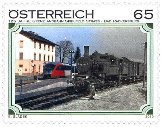 (2010) č. 2882 ** - Rakousko - Železnice (XIII) 125 let příhraniční trať Spielfeld-Straß - Bad Radkersburg