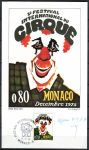 (1975) MiNr. 1184 O - Monako - karta - Mezinárodní festival Cirkus Monte Carlo