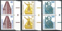 (1988) MiNr. 1379 - 1381 ** - Německo - 2-bl - d.z. - Památky (IV)