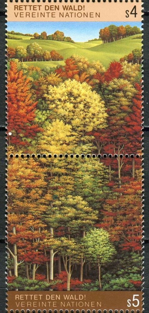 (1988) MiNr. 81 - 82 ** - OSN Vídeň - 2-bl - Zachraňte les