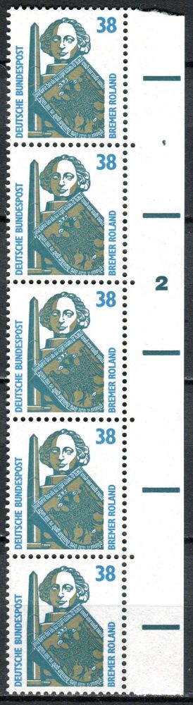 (1989) MiNr. 1400 A ** - Německo - 5-pá - d.z. - Památky (V) - Rolandsäule, Brémy