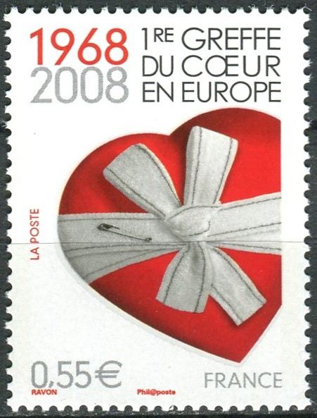 (2008) MiNr. 4406 ** - Francie - 40. výročí první transplantace srdce v Evropě