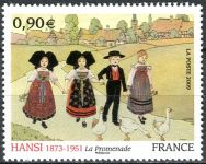 (2009) MiNr. 4763 ** - Francie - Umění - Procházka; Obraz: Hansi, tedy Jean-Jacques Waltz