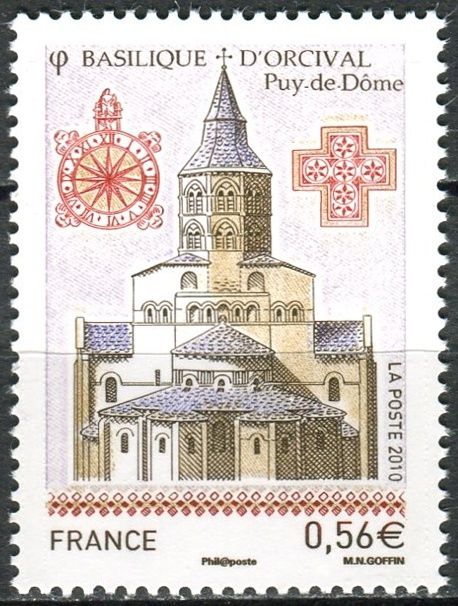Post France (2010) MiNr. 4858 ** - Francie - Cestovní ruch - románská svatyně Notre-Dame d'Orcival