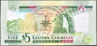 Východokaribský dolar (P 47) - 5 Dollars (2008) - UNC
