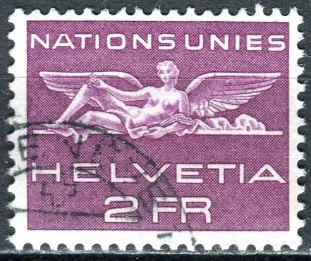 (1955) MiNr. 27 O - Švýcarsko - OSN - Znak OSN a plastika