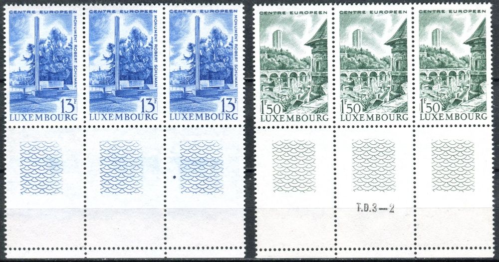 (1966) MiNr. 738 - 739 ** - Lucembursko - 3-bl - 3 x KD - Evropské centrum Lucembursko